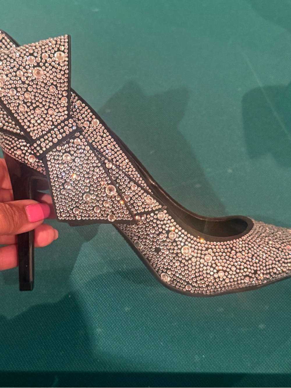 INC International Concepts Silver Crystal-Embellished Pointed-Toe Pump